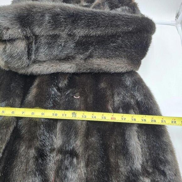 Vintage Jordache Faux Fur Coat (GA-43) Black - Picture 10 of 11